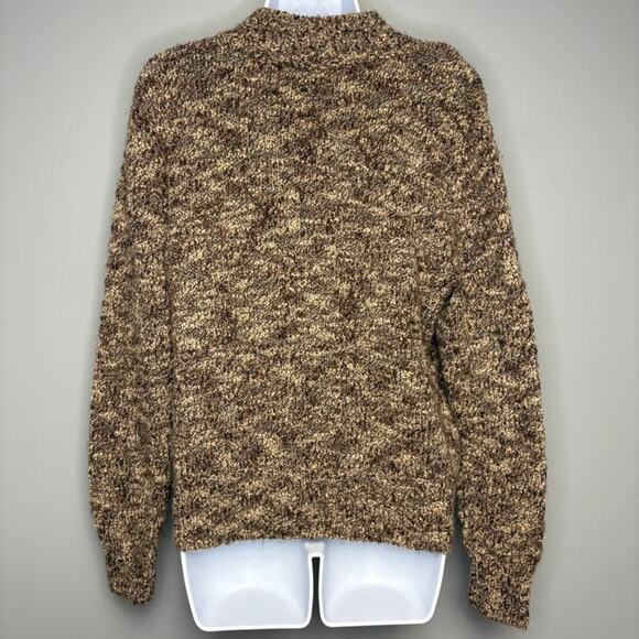 VTG Talbots Neutral Minimalist Mock Neck Wool Blend Knit Sweater Womens Sz XL - Picture 2 of 4